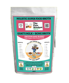 Goats Milk & Bone Broth Protein Max Blend* Stress, Gland, Joint & Immune Support* The Petz Kitchen  Broth