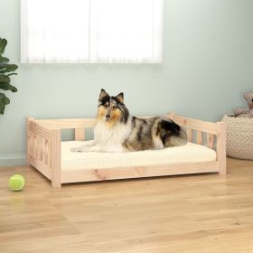 Dog Bed 37.6"x25.8"x11" Solid Wood Pine