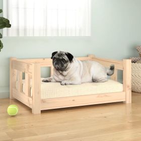 Dog Bed 25.8"x19.9"x11" Solid Wood Pine