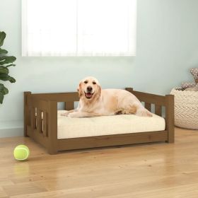 Dog Bed Honey Brown 29.7"x21.9"x11" Solid Wood Pine