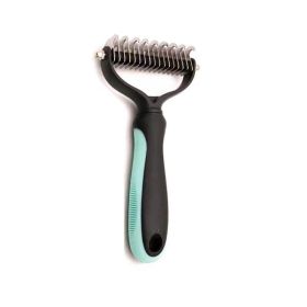 Dogs And Cats Stainless Steel Knife Pet Hair Unknotting Comb (Option: Large Green-Opp Bag)