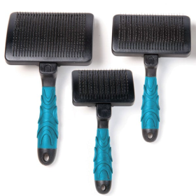 MGT Self-cleaning slicker brush (Color: Blue, size: medium)