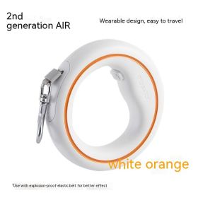 Cute Dog Automatic Retractable Dog Hand Holding Rope Dog Leash (Option: White Orange)