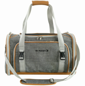 Mr. Peanut's Platinum Series Double Expandable Pet Carrier (Color: Snowflake Gray, size: 18inLx10.5inWx11inH)