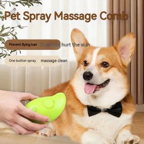 Water-free Dry Cleaning Dogs And Cats Pet Electric Spray Massage Comb (Option: USB-Green)
