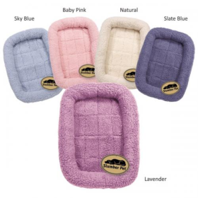 Slumber Pet Sherpa Crate Bed (Color: Pink, size: Medium Large)