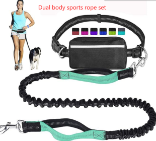 Pet Running Traction Sports Rope Set (Option: Light Green-2.5x105x2double body)