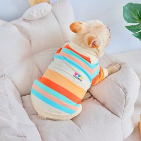 Fashion Colorful Striped Dog Clothes (Option: Colorful Stripes-L)