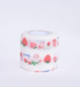 Printed Bandage Pet Out Anti-dirty Adhesive Bandage Non-woven Elastic Bandage (Option: Strawberry-25X45MM)