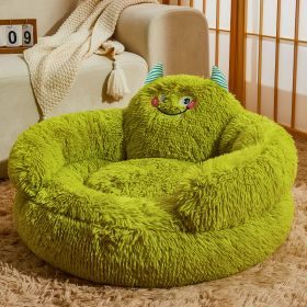 Kennel Winter Thermal Bed Medium And Small (Option: Green Smile Little Monster-M)