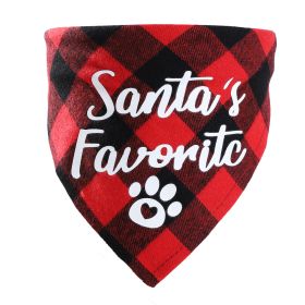 Christmas Pet Saliva Towel DIY Dog Triangle (Option: Red 1-M 20to42cm)