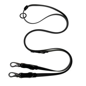 Explosion-proof Dog Chain Multifunctional Chest Strap Hand Holding Rope Necklet Set (Option: Black-22x190x35mm)