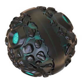 Meteorite Strange Sound Teether Ball Dog Toy Pet Supplies (Color: Blue)