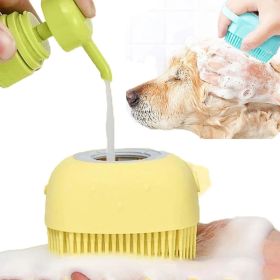 Bathroom Puppy Big Dog Cat Bath Massage Gloves Brush Soft Safety Silicone Pet Accessories for Dogs Cats Tools Mascotas Products (Color: Blue, size: 8.5x7.9x5.5cm)