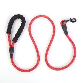 Strong Nylon Braided Dog Leash ; Pet Training Running Rope; Pet Supplies Pet Leash (Color: Red, size: S)