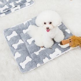 1pc Pet Bed Mat; Thickened Cat And Dog Sleeping Pad; Warm Double-sided Blanket Kennel (size: M)