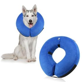 Soft Dog Cone Collar for After Surgery - Inflatable Dog Neck Donut Collar - Elizabethan Collar for Dogs Recovery (colour: CQLQ11 Love Peach, size: S)