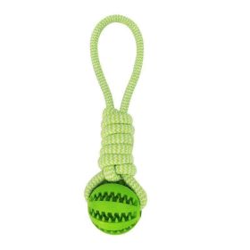 Pet Tooth Cleaning Bite Resistant Toy Ball for Pet Dogs Puppy (Color: Green, Type: Pet Supplies)