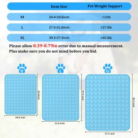 Pet Cooling Mat Cool Pad Cushion Dog Cat Puppy Blanket For Summer Sleeping Bed Dog Cooling Bed Pet Cooling Mat (size: L)