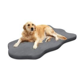 Pet Supplies Dog Bed with Memory Foam Support (Color: Gray, size: O/S)