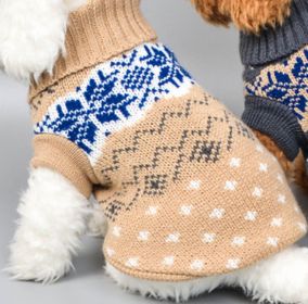 Minimalist Printed Cute Pet Dog Sweater (Option: Beige-S)