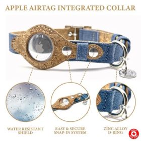 Apple Airtag Integrated Collar (size: medium)